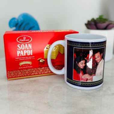 Read more about the article Bhaidooj Personalized Mug With Soan papdi