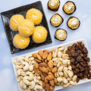 Read more about the article Mix Dry Fruits With Besan Laddu And Ferrero Rocher