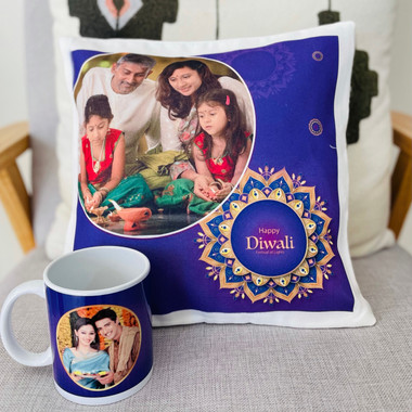 Read more about the article Personalized Mug And Cushion Set For Diwali Gifting