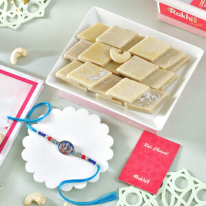 Read more about the article Pious Khanda Sahib Rakhi With Kaju Katli