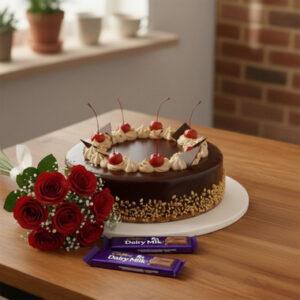 Read more about the article Mississippi Baked Cake With Red Roses & Chocolates