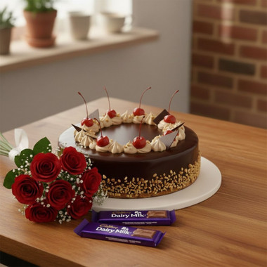 You are currently viewing Mississippi Baked Cake With Red Roses & Chocolates