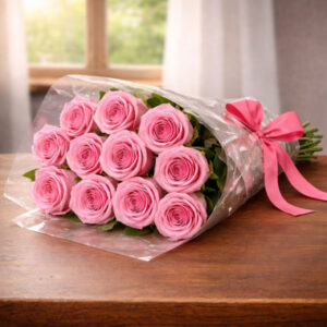Read more about the article 12 Pink Roses Bouquet | Same Day Delivery Australia