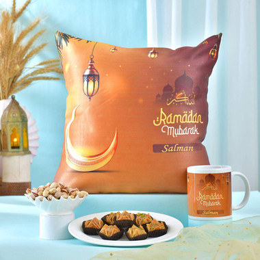 You are currently viewing Personalized Eid Mubarak Cushion and Mug