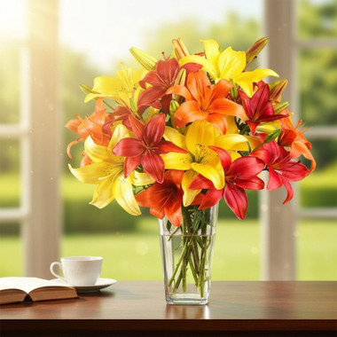 Read more about the article Mixed Color Asiatic Lily Bouquet Online
