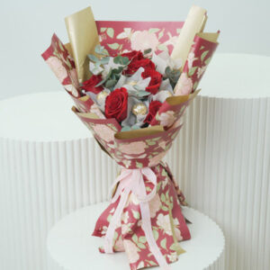 Read more about the article 6 Red Roses with Ferrero Rocher Bouquet