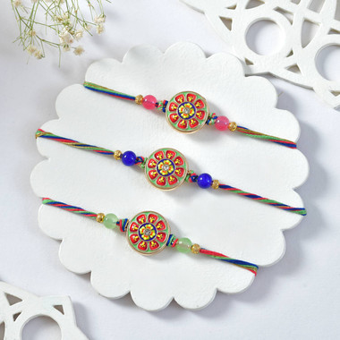 You are currently viewing Buy Set Of 3 Punjabi Style Rakhi Online To NewZealand