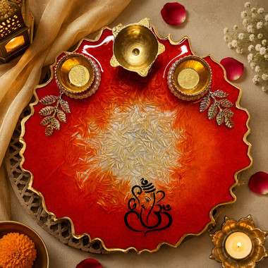 You are currently viewing Handcrafted Ganesha Resin Pooja Thali for Diwali & Festive Decor