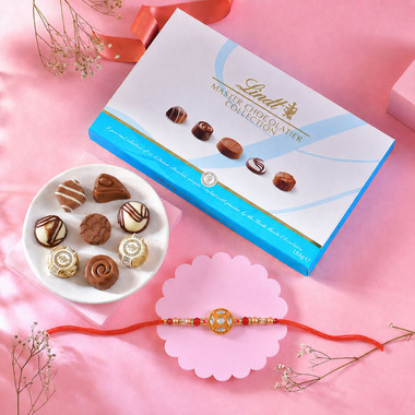 Read more about the article Lindt Chocolates & Designer Rakhi Combo