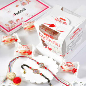 Read more about the article Designer Rakhi & Bracelet Combo with Ferrero Raffaello
