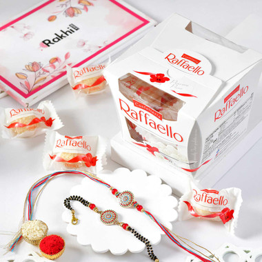 Read more about the article Designer Rakhi & Bracelet Combo with Ferrero Raffaello