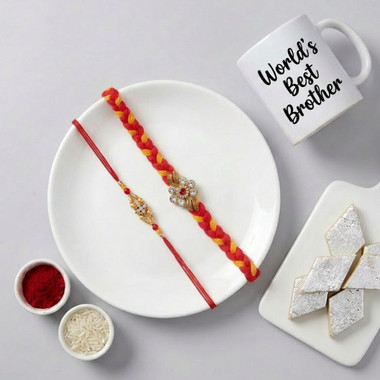 Read more about the article Bhai Rakhi With Rasgulla And Motichoor Laddu
