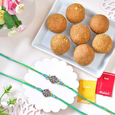 Read more about the article Beautiful Bhai Bhatija Rakhi Set|Rakhi To USA